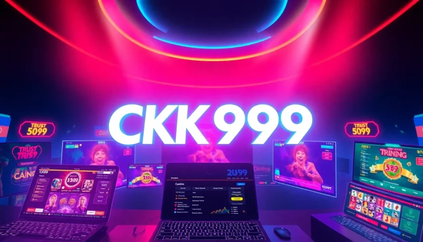 CK999 online casino platform showcasing dynamic game screens and vibrant branding for user engagement and trust.