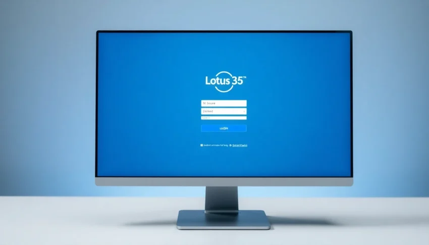 Lotus365 Login page displayed on a laptop screen with a user entering credentials, highlighting secure access and user-friendly interface for seamless login experience.