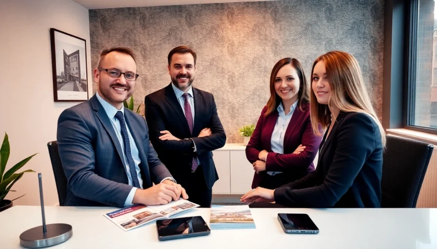 Erfahrener Immobilienmakler Grevenbroich berät Kunden bei Immobilienverkauf in stilvollem Office-Umfeld.