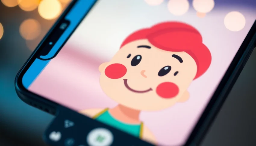 Interactive AI girlfriend chat on a smartphone, showcasing engaging and friendly virtual communication for users seeking companionship.