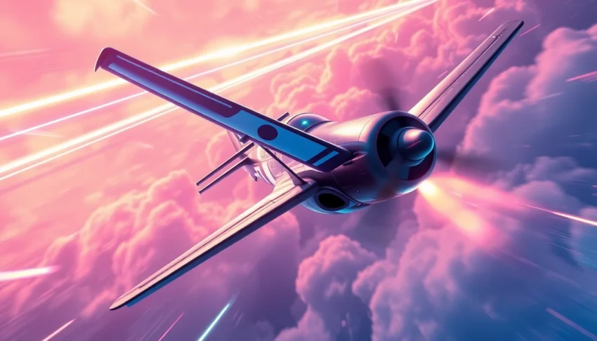 Aviator gameplay scene showing an aviator plane navigating obstacles with colorful graphics and thrilling atmosphere for engaging players.