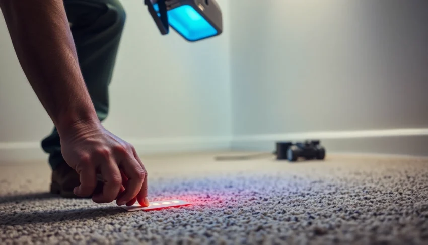 Professionele vlooien bestrijden met UV-licht en traps voor effectieve behandeling van vlooienplaag.