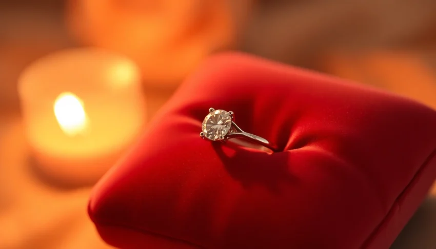 Beautiful suzadetuviu ziedai Vilniuje with sparkling diamonds on a delicate gold band, perfect