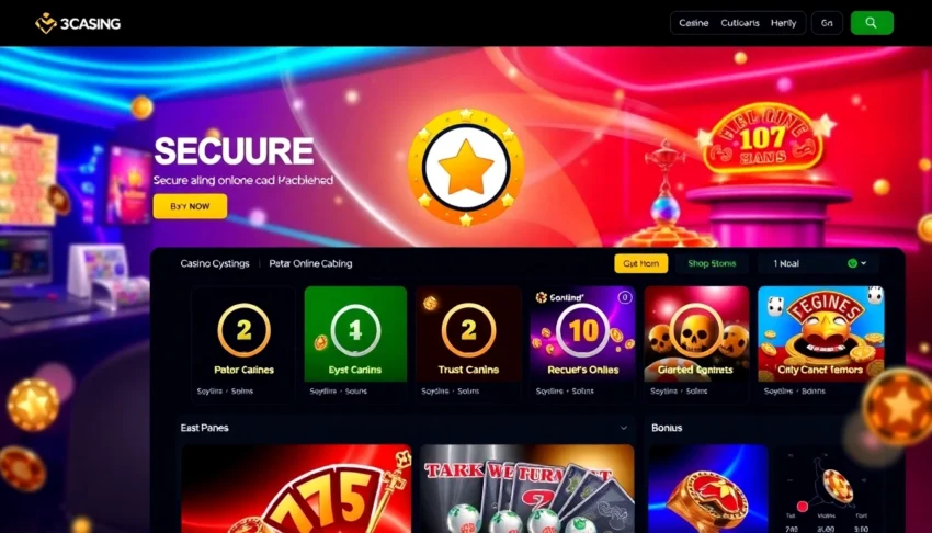 Guvenilir casino siteleri showcasing secure online gambling platforms with trust badges and
