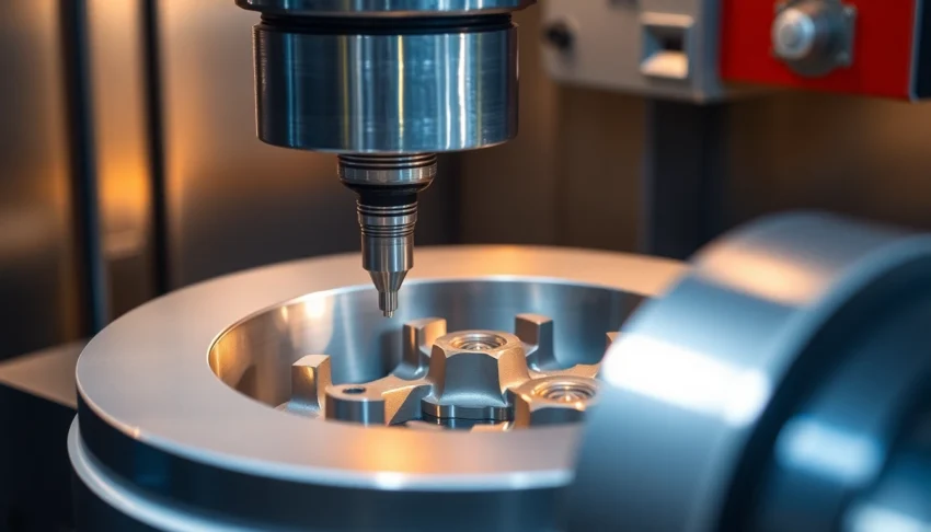 Toczenie CNC in action illustrating precise metalworking with a modern CNC lathe machine