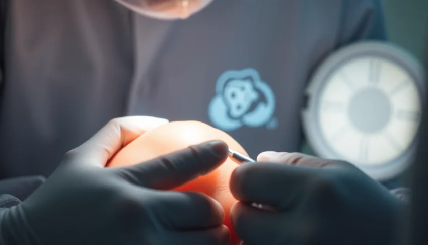 Fecondazione eterologa process shown with specialist performing a gentle fertility procedure,