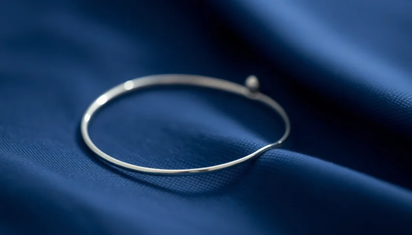Sleek silver bracelet on a string highlighting srebrna bransoletka na sznurku craftsmanship for
